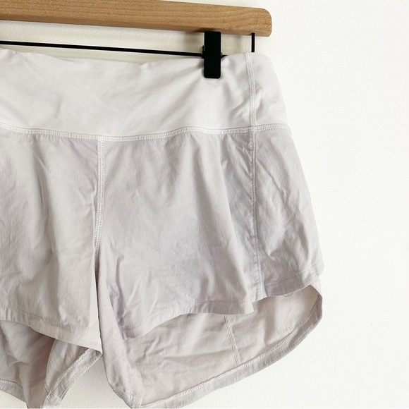 Lululemon Pale Gray Speed Up Shorts - Picture 2 of 5